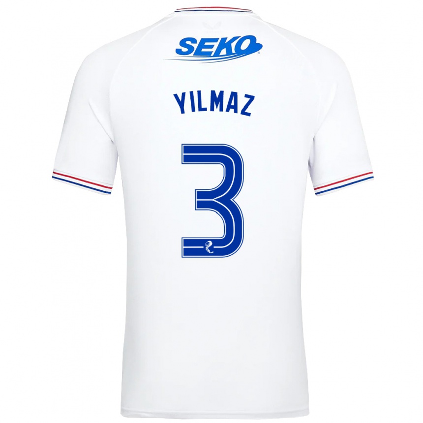 Niño Fútbol Camiseta Rıdvan Yılmaz #3 Blanco 2ª Equipación 2023/24