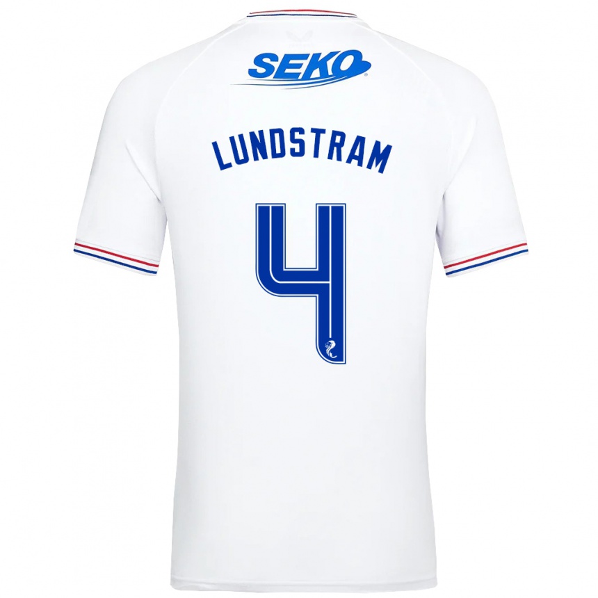 Niño Fútbol Camiseta John Lundstram #4 Blanco 2ª Equipación 2023/24