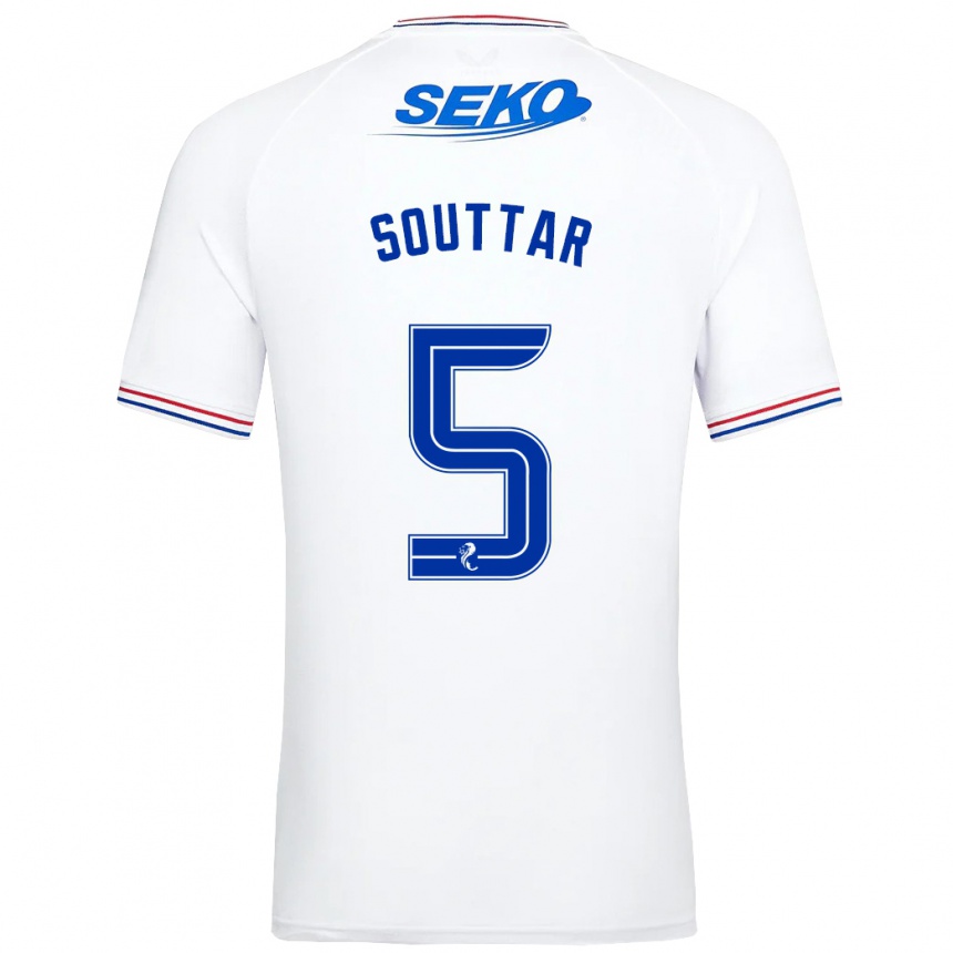 Niño Fútbol Camiseta John Souttar #5 Blanco 2ª Equipación 2023/24