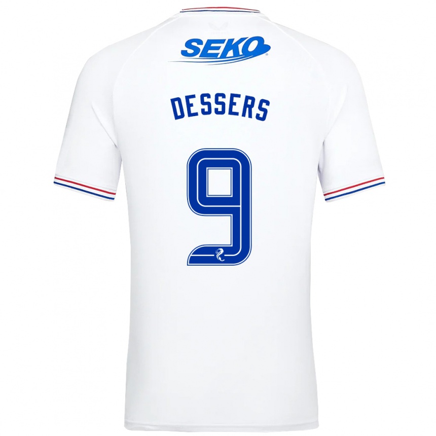 Niño Fútbol Camiseta Cyriel Dessers #9 Blanco 2ª Equipación 2023/24