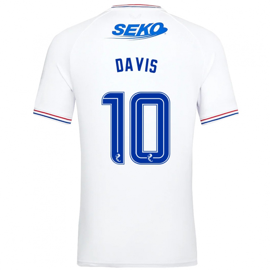 Niño Fútbol Camiseta Steven Davis #10 Blanco 2ª Equipación 2023/24