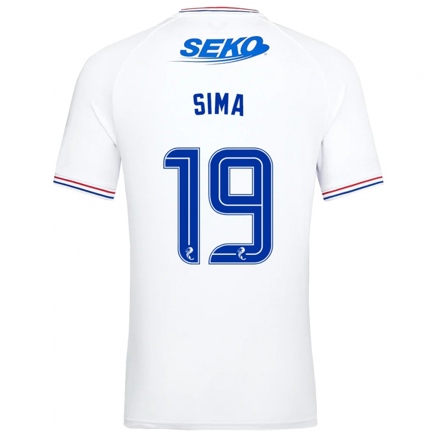 Niño Fútbol Camiseta Abdallah Sima #19 Blanco 2ª Equipación 2023/24