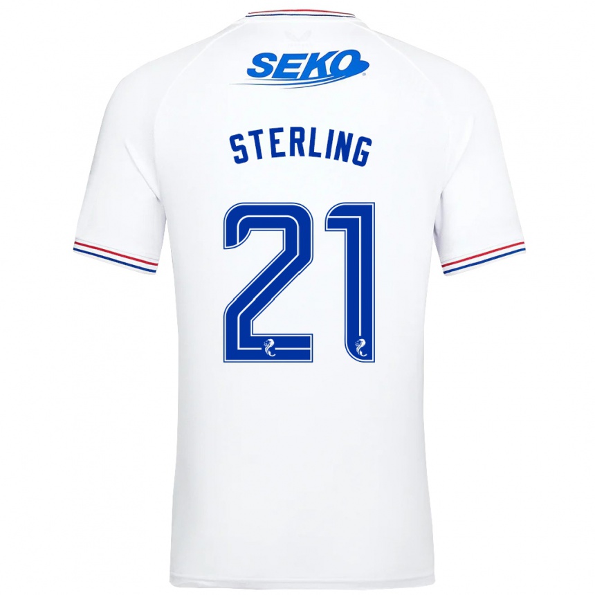 Niño Fútbol Camiseta Dujon Sterling #21 Blanco 2ª Equipación 2023/24
