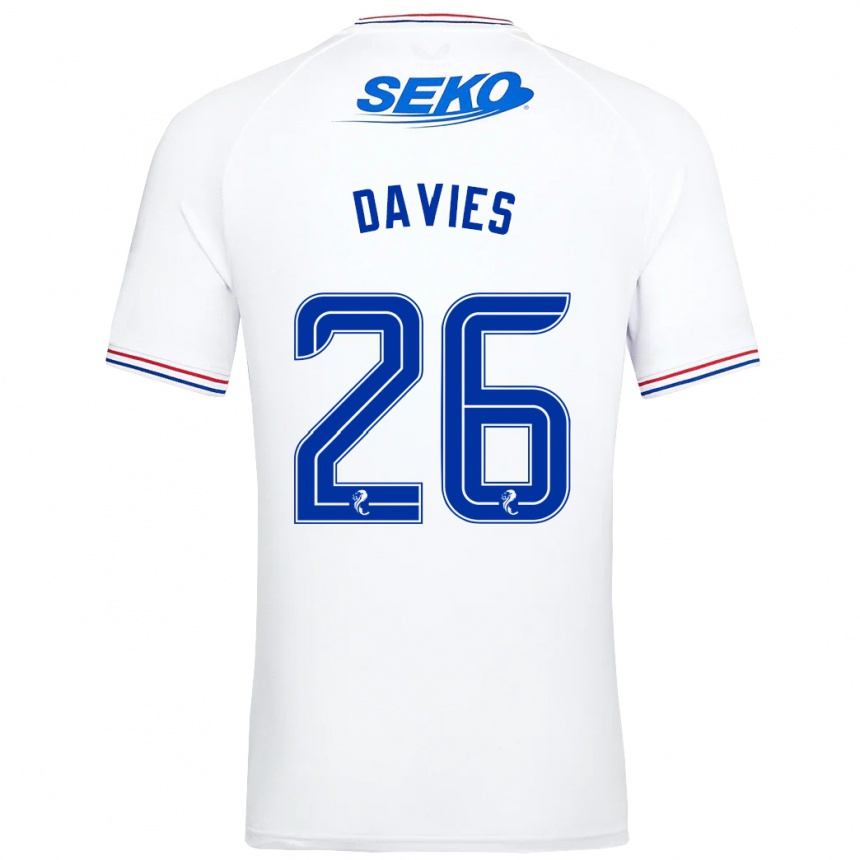 Niño Fútbol Camiseta Ben Davies #26 Blanco 2ª Equipación 2023/24