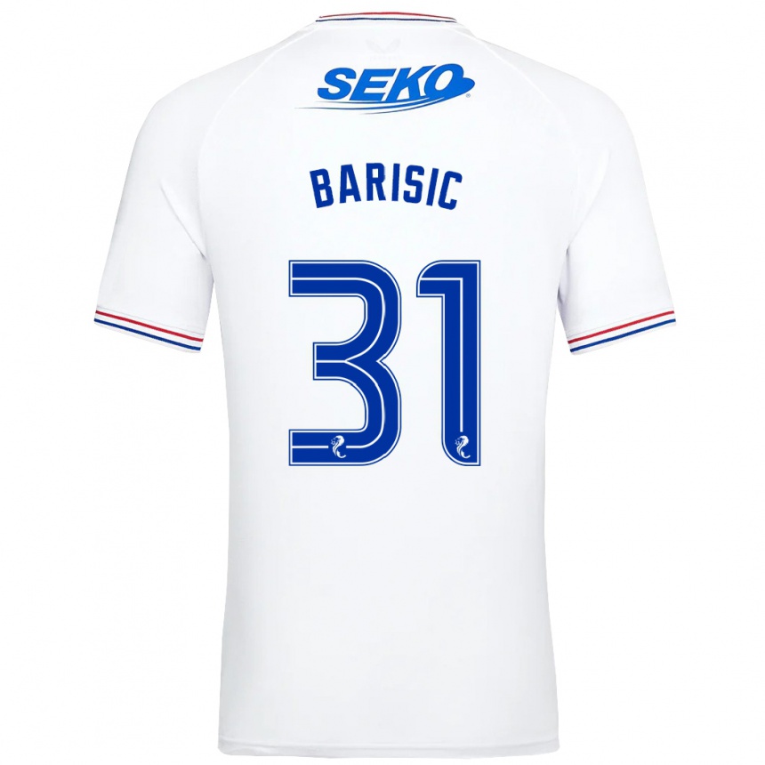 Niño Fútbol Camiseta Borna Barisic #31 Blanco 2ª Equipación 2023/24