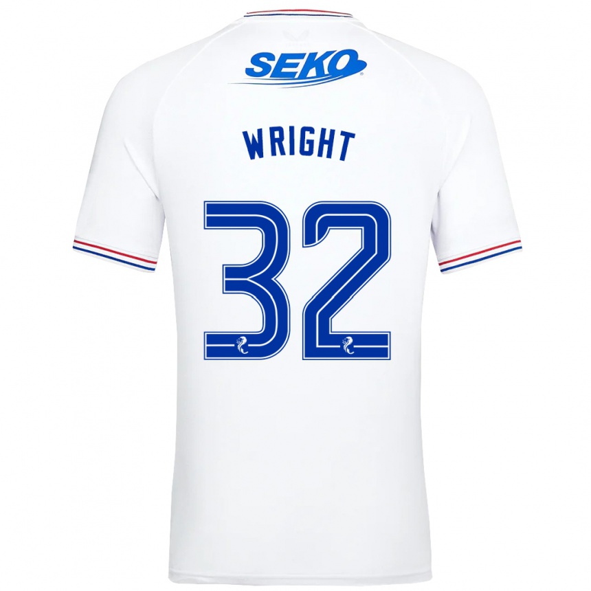 Niño Fútbol Camiseta Kieran Wright #32 Blanco 2ª Equipación 2023/24