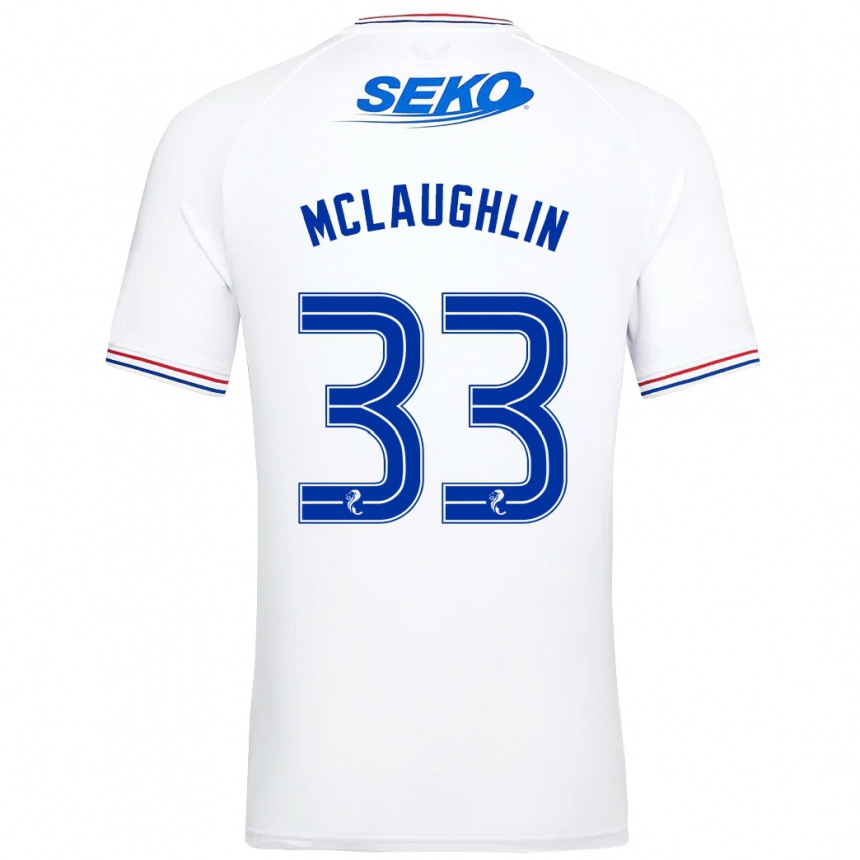 Niño Fútbol Camiseta Jon Mclaughlin #33 Blanco 2ª Equipación 2023/24