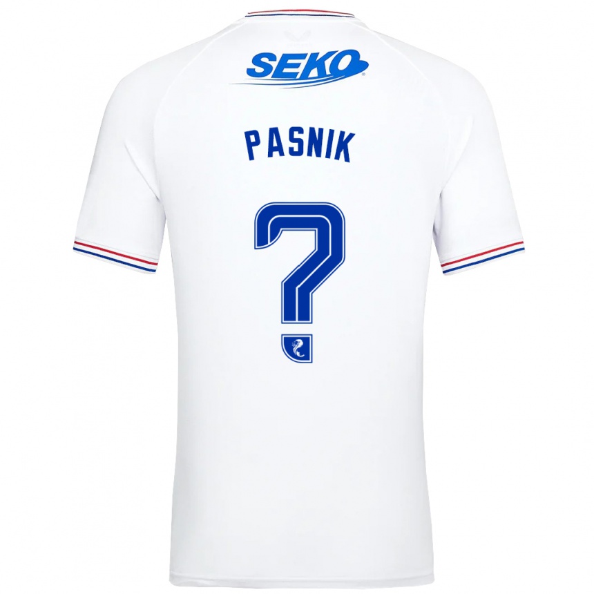 Niño Fútbol Camiseta Tyler Pasnik #0 Blanco 2ª Equipación 2023/24