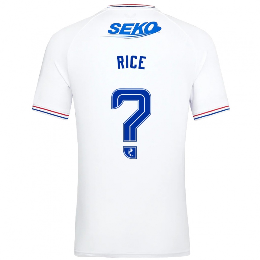 Niño Fútbol Camiseta Bailey Rice #0 Blanco 2ª Equipación 2023/24