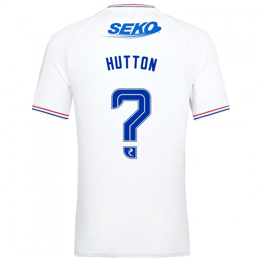 Niño Fútbol Camiseta Zander Hutton #0 Blanco 2ª Equipación 2023/24