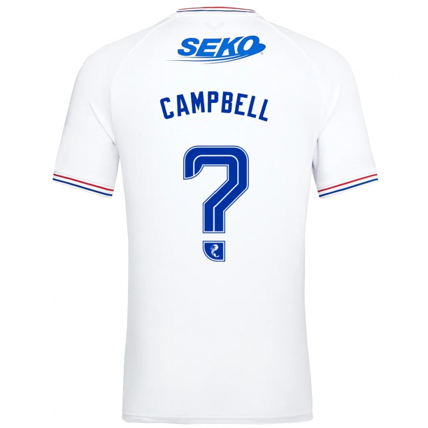 Niño Fútbol Camiseta Connor Campbell #0 Blanco 2ª Equipación 2023/24