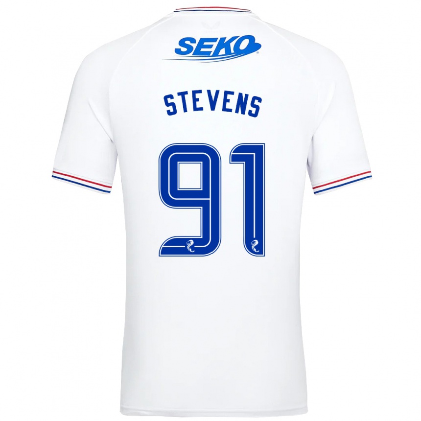 Niño Fútbol Camiseta Archie Stevens #91 Blanco 2ª Equipación 2023/24