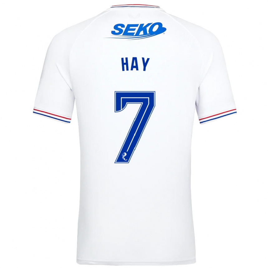 Niño Fútbol Camiseta Brogan Hay #7 Blanco 2ª Equipación 2023/24