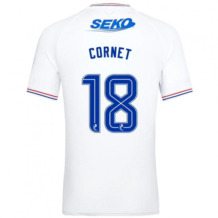 Niño Fútbol Camiseta Chelsea Cornet #18 Blanco 2ª Equipación 2023/24