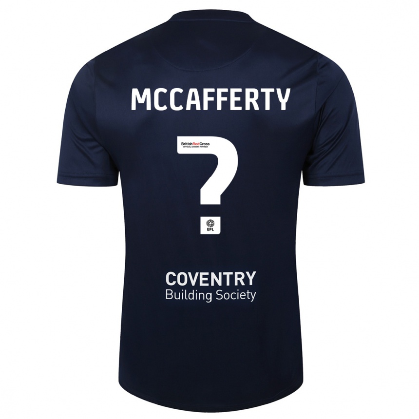 Niño Fútbol Camiseta Lewys Mccafferty #0 Rojo Azul Marino 2ª Equipación 2023/24