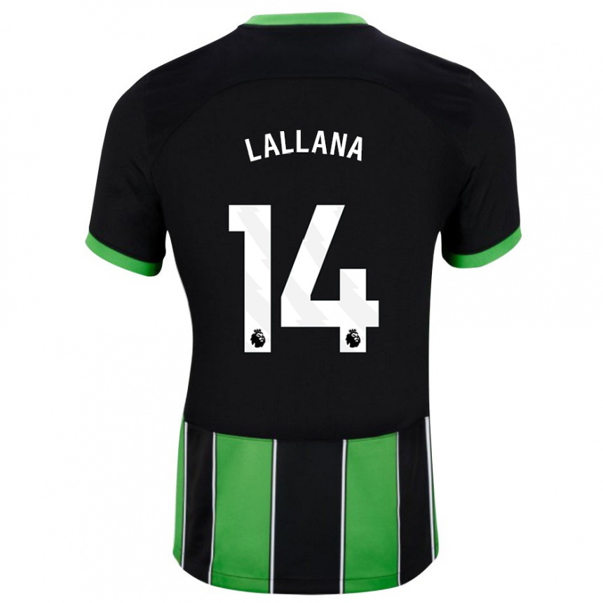 Niño Fútbol Camiseta Adam Lallana #14 Verde Negro 2ª Equipación 2023/24