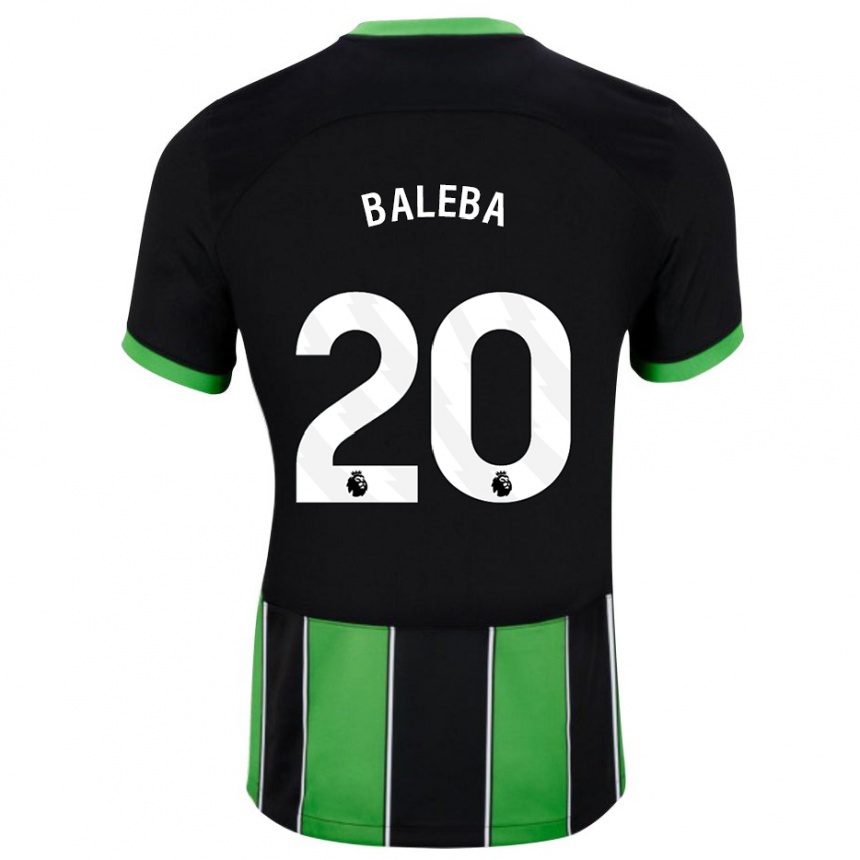 Niño Fútbol Camiseta Carlos Baleba #20 Verde Negro 2ª Equipación 2023/24