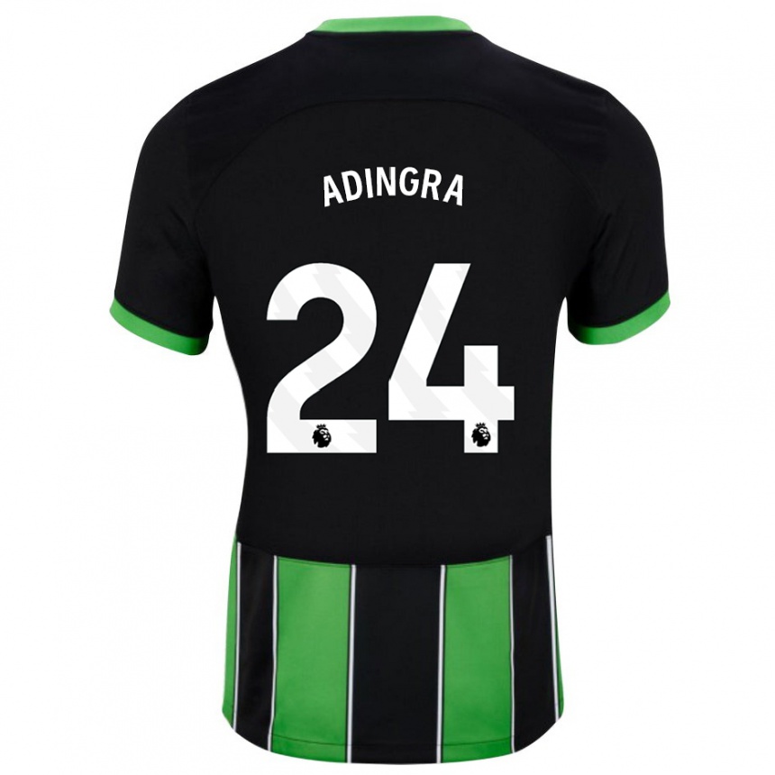 Niño Fútbol Camiseta Simon Adingra #24 Verde Negro 2ª Equipación 2023/24