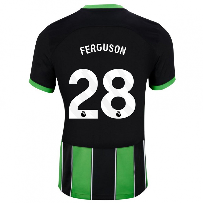 Niño Fútbol Camiseta Evan Ferguson #28 Verde Negro 2ª Equipación 2023/24