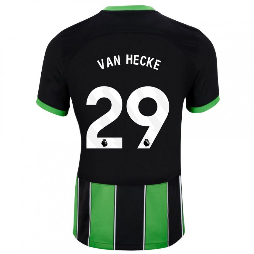 Niño Fútbol Camiseta Jan Paul Van Hecke #29 Verde Negro 2ª Equipación 2023/24