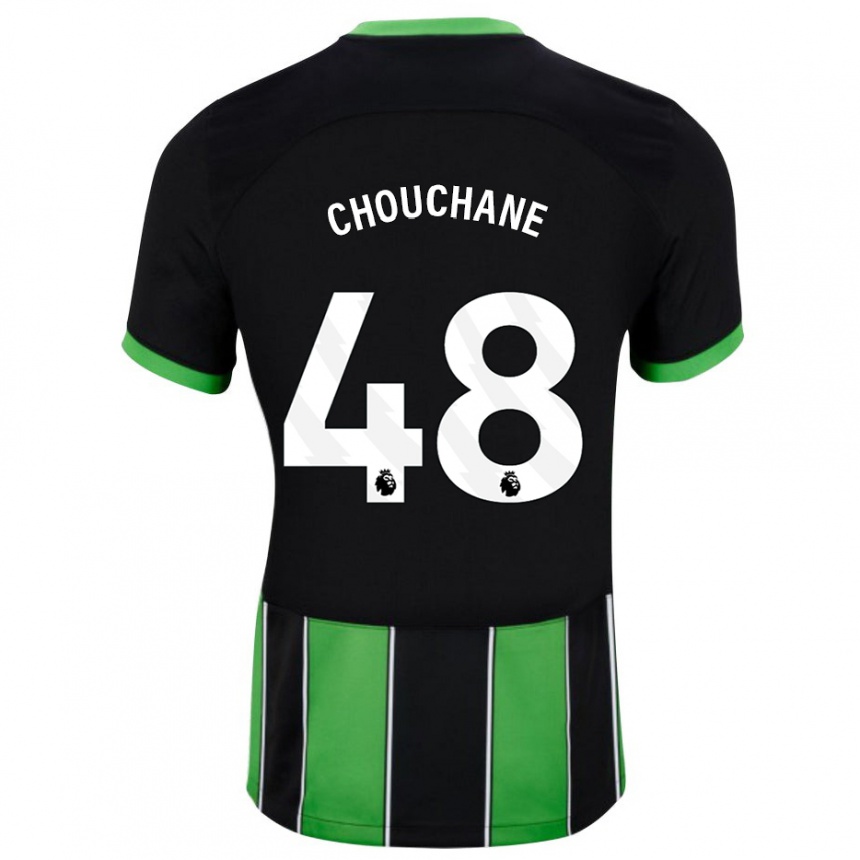 Niño Fútbol Camiseta Samy Chouchane #48 Verde Negro 2ª Equipación 2023/24