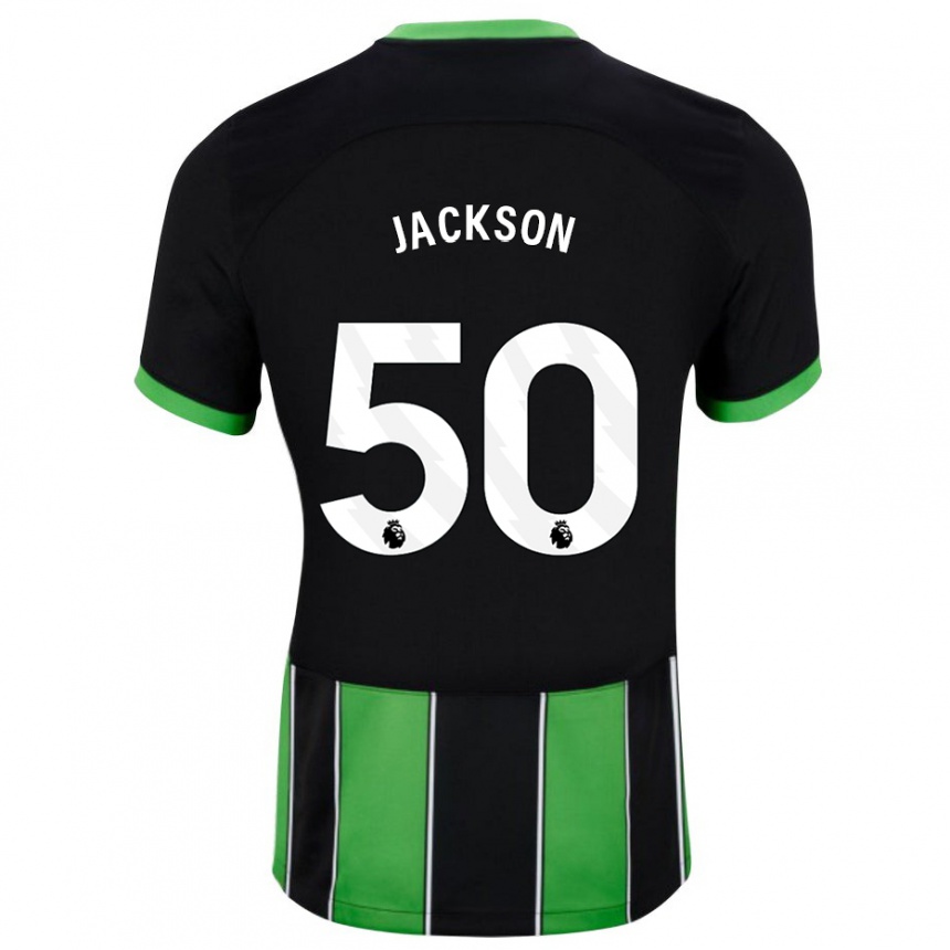 Niño Fútbol Camiseta Ben Jackson #50 Verde Negro 2ª Equipación 2023/24