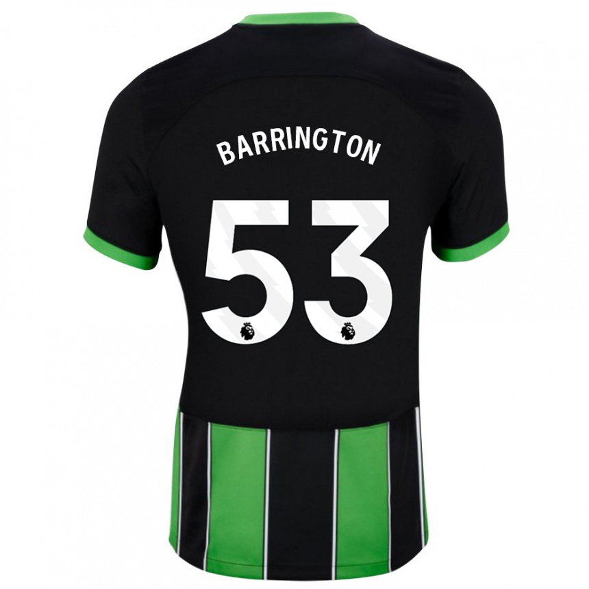 Niño Fútbol Camiseta Luca Barrington #53 Verde Negro 2ª Equipación 2023/24