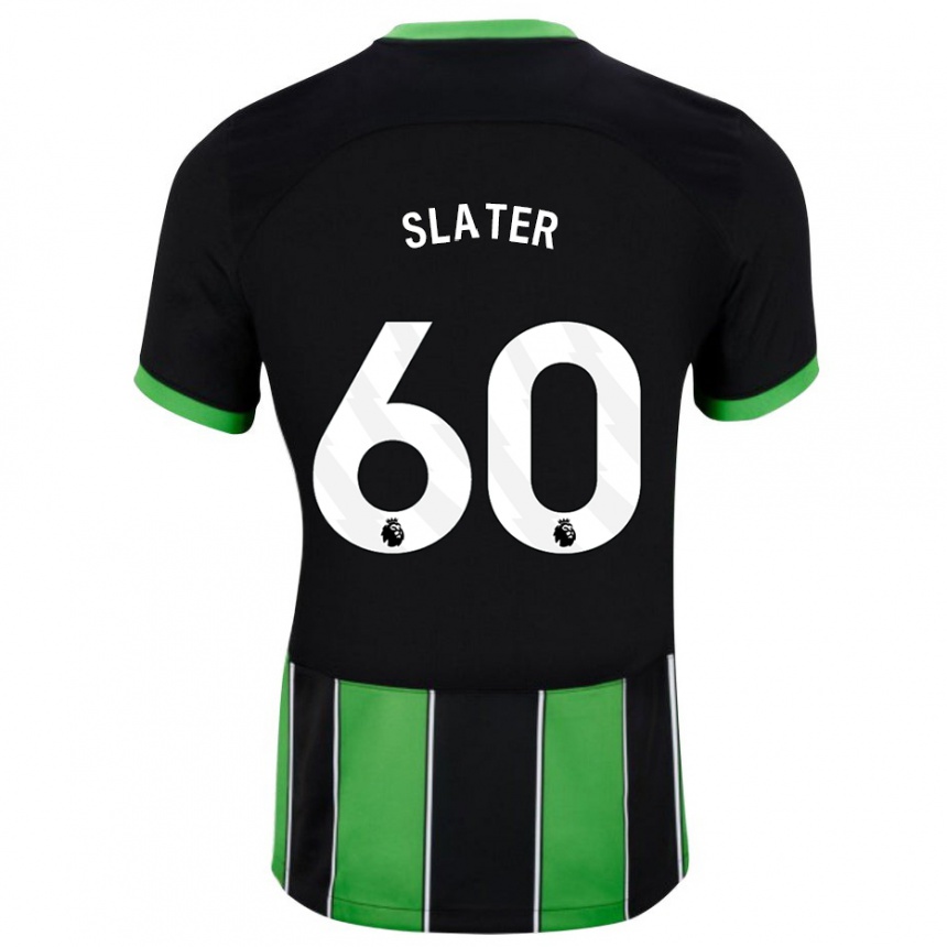 Niño Fútbol Camiseta Jacob Slater #60 Verde Negro 2ª Equipación 2023/24