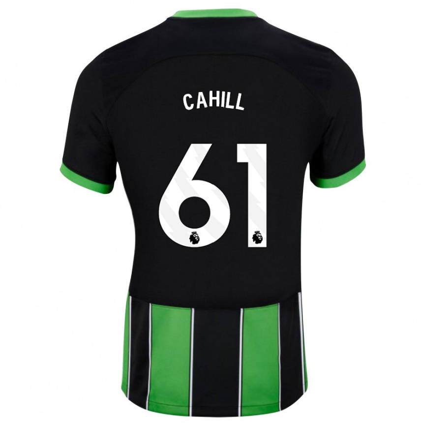 Niño Fútbol Camiseta Killian Cahill #61 Verde Negro 2ª Equipación 2023/24