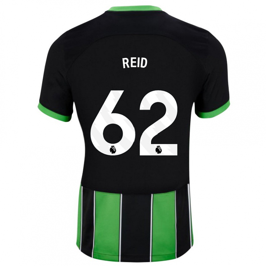 Niño Fútbol Camiseta Tommy Reid #62 Verde Negro 2ª Equipación 2023/24