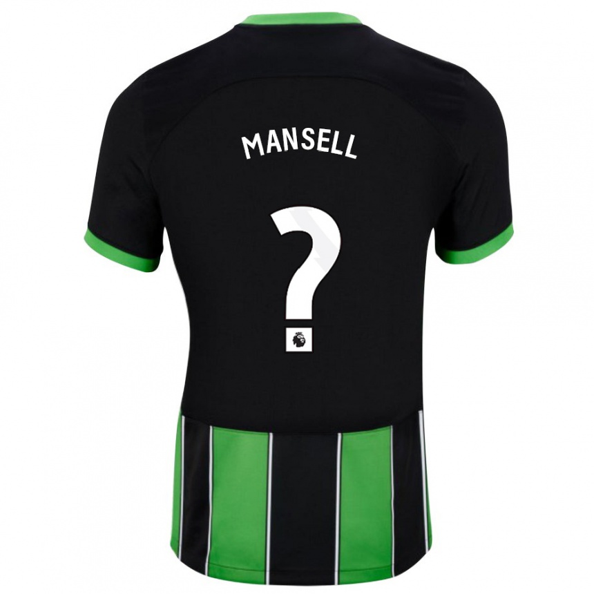 Niño Fútbol Camiseta Alfie Mansell #0 Verde Negro 2ª Equipación 2023/24