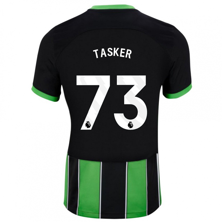 Niño Fútbol Camiseta Charlie Tasker #73 Verde Negro 2ª Equipación 2023/24