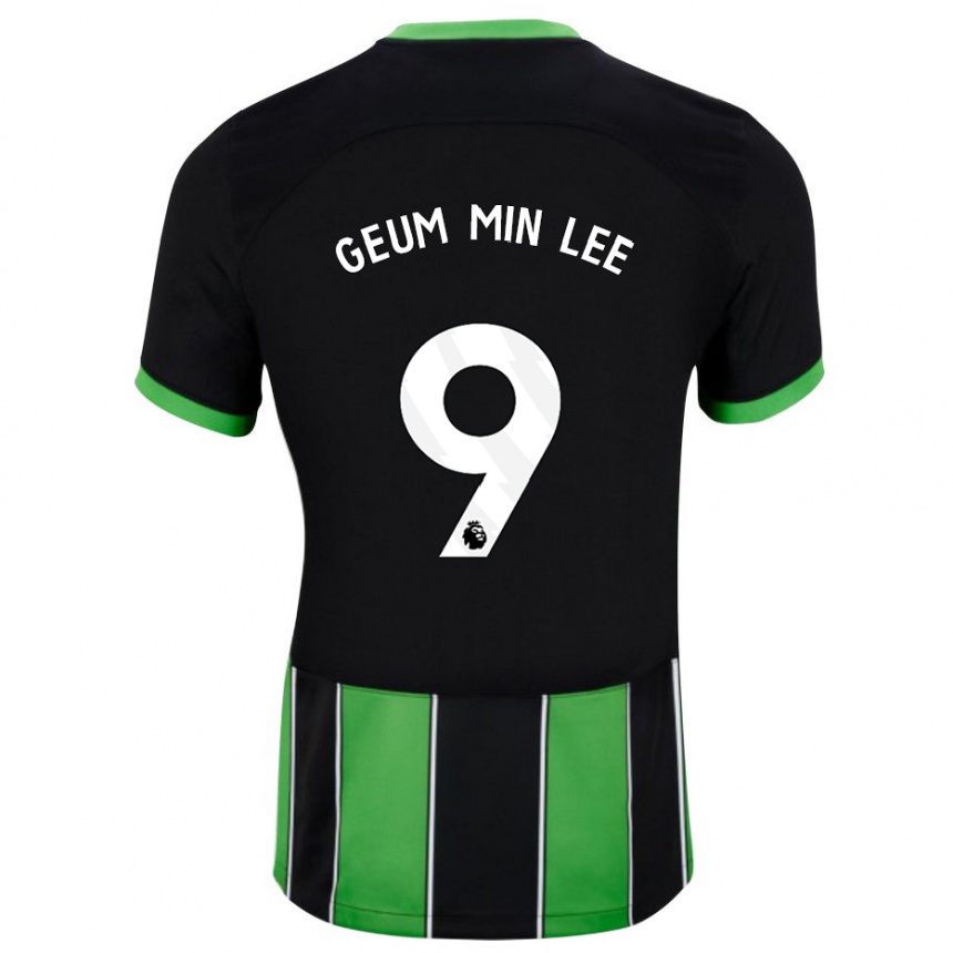 Niño Fútbol Camiseta Lee Geum-Min #9 Verde Negro 2ª Equipación 2023/24