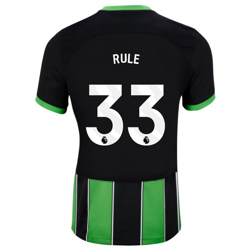 Niño Fútbol Camiseta Charlize Jayde Rule #33 Verde Negro 2ª Equipación 2023/24