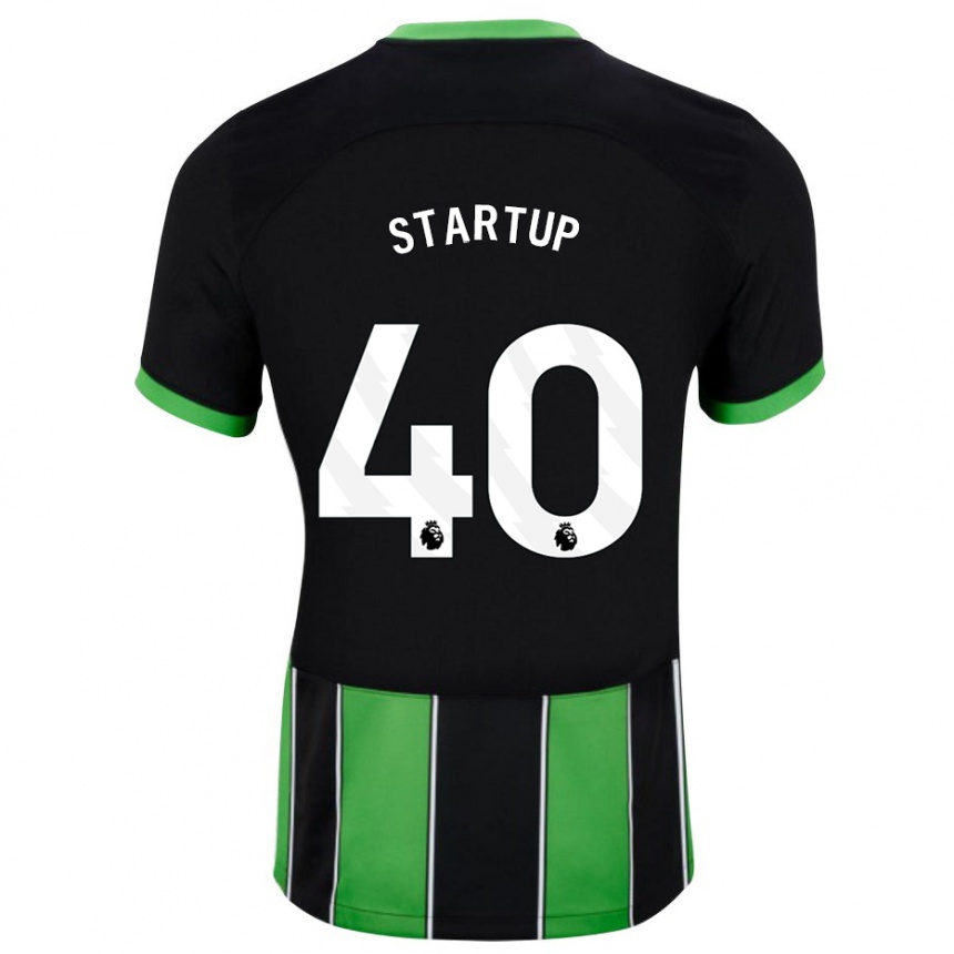 Niño Fútbol Camiseta Katie Startup #40 Verde Negro 2ª Equipación 2023/24