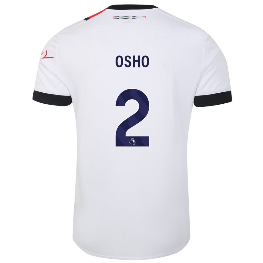 Niño Fútbol Camiseta Gabriel Osho #2 Blanco 2ª Equipación 2023/24