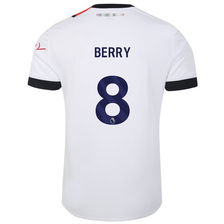 Niño Fútbol Camiseta Luke Berry #8 Blanco 2ª Equipación 2023/24