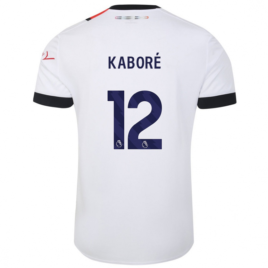 Niño Fútbol Camiseta Issa Kabore #12 Blanco 2ª Equipación 2023/24