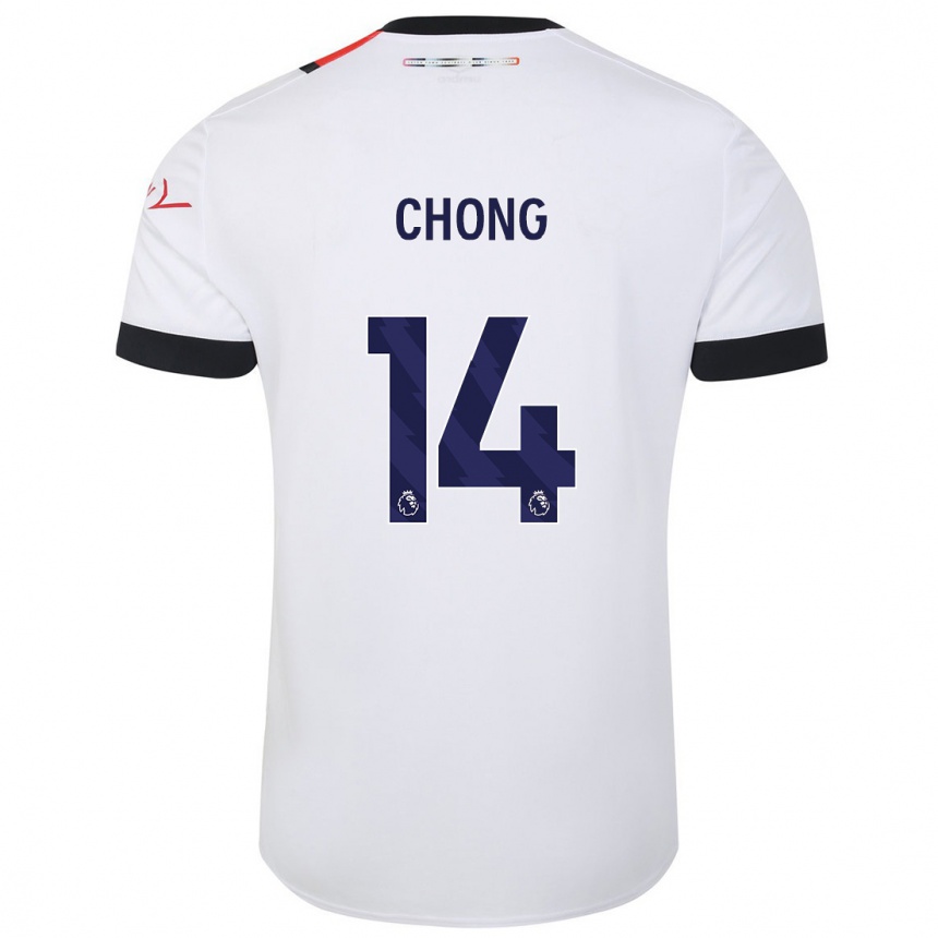Niño Fútbol Camiseta Tahith Chong #14 Blanco 2ª Equipación 2023/24