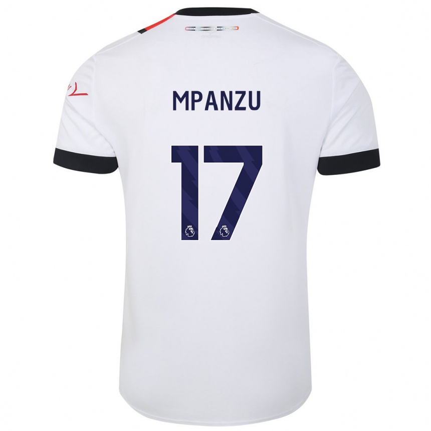 Niño Fútbol Camiseta Pelly Ruddock Mpanzu #17 Blanco 2ª Equipación 2023/24