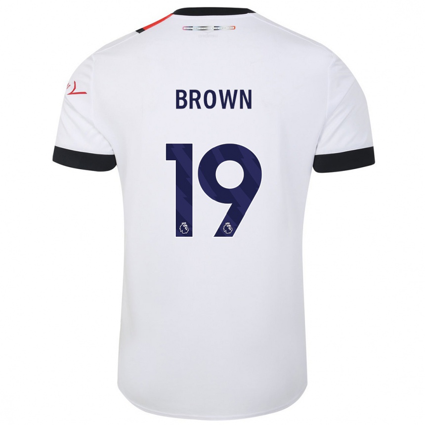 Niño Fútbol Camiseta Jacob Brown #19 Blanco 2ª Equipación 2023/24