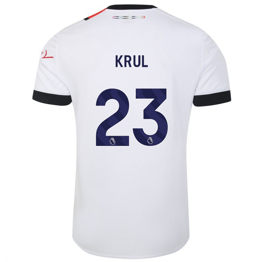 Niño Fútbol Camiseta Tim Krul #23 Blanco 2ª Equipación 2023/24