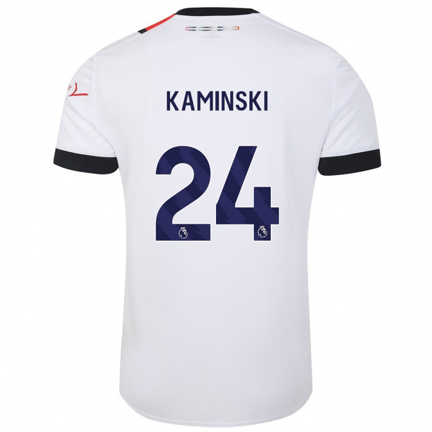 Niño Fútbol Camiseta Thomas Kaminski #24 Blanco 2ª Equipación 2023/24