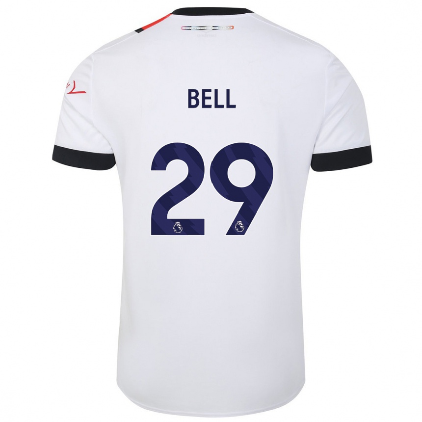 Niño Fútbol Camiseta Amari'i Bell #29 Blanco 2ª Equipación 2023/24