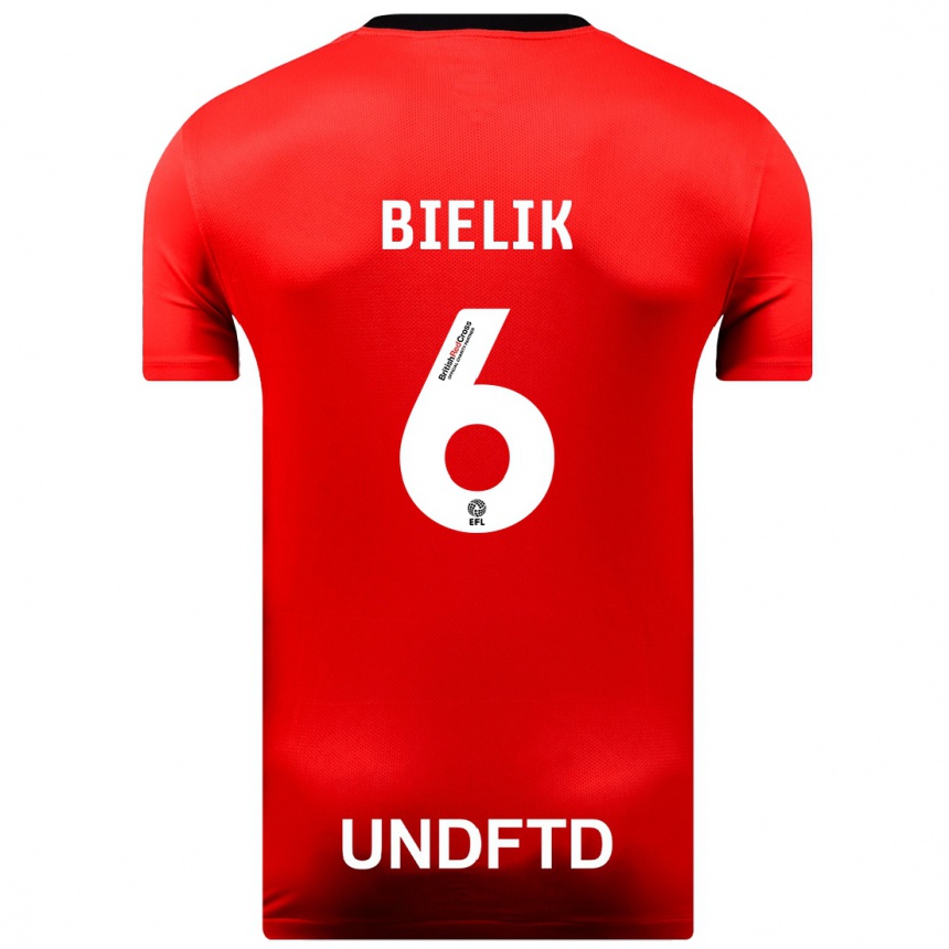 Niño Fútbol Camiseta Krystian Bielik #6 Rojo 2ª Equipación 2023/24