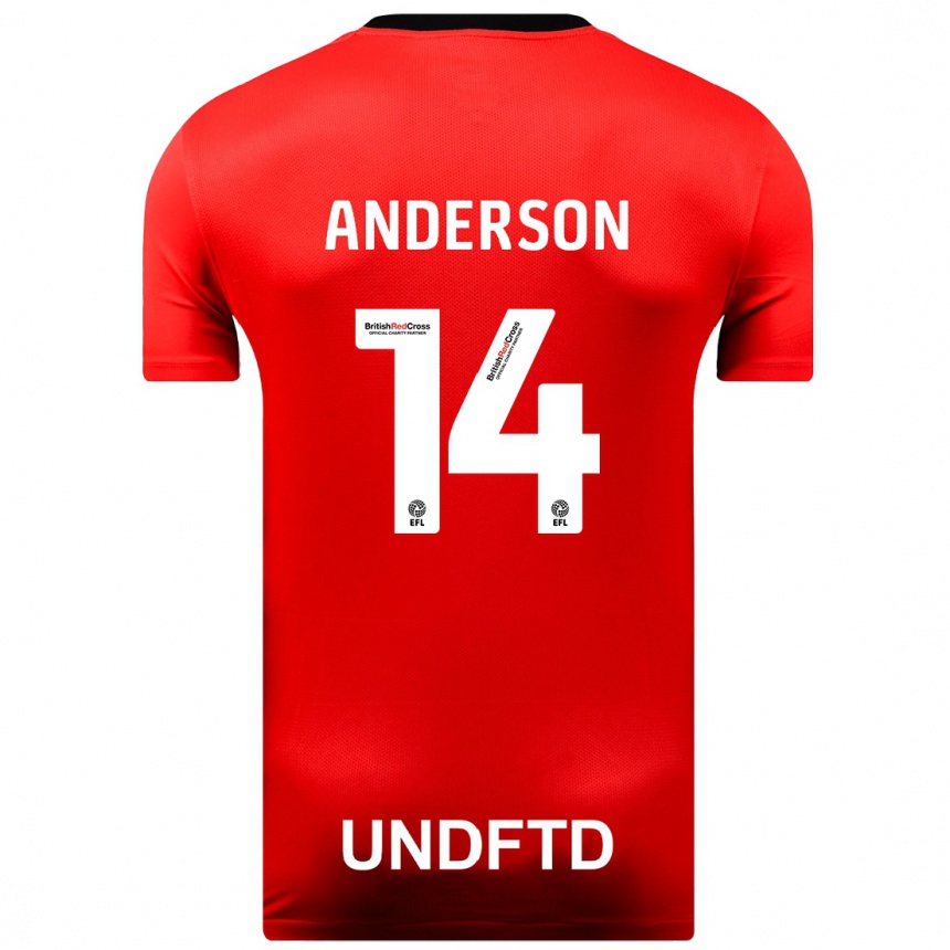 Niño Fútbol Camiseta Keshi Anderson #14 Rojo 2ª Equipación 2023/24