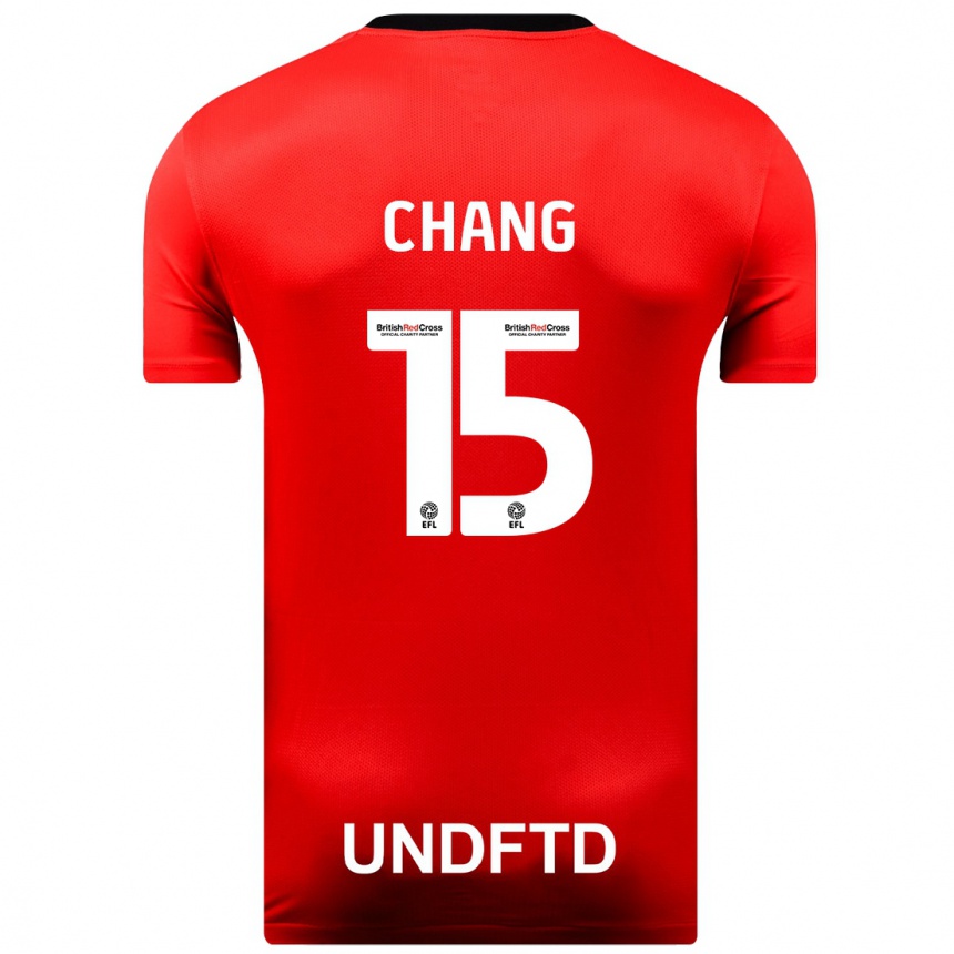 Niño Fútbol Camiseta Alfie Chang #15 Rojo 2ª Equipación 2023/24