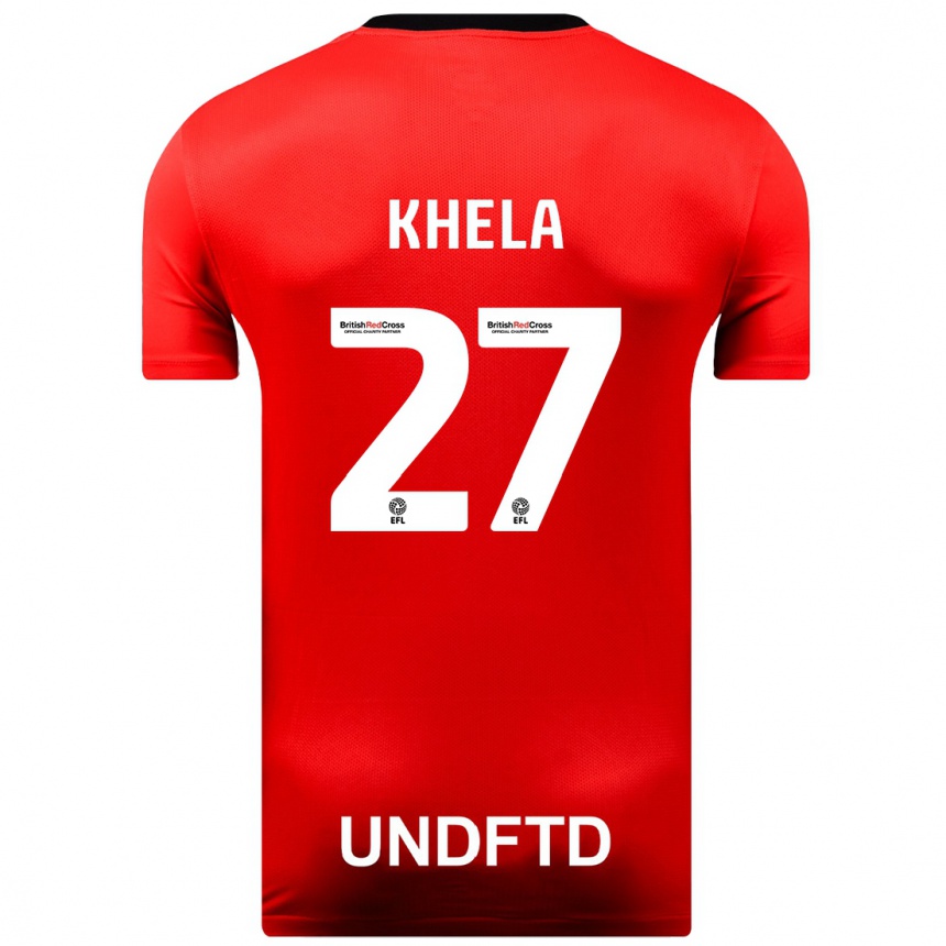 Niño Fútbol Camiseta Brandon Khela #27 Rojo 2ª Equipación 2023/24