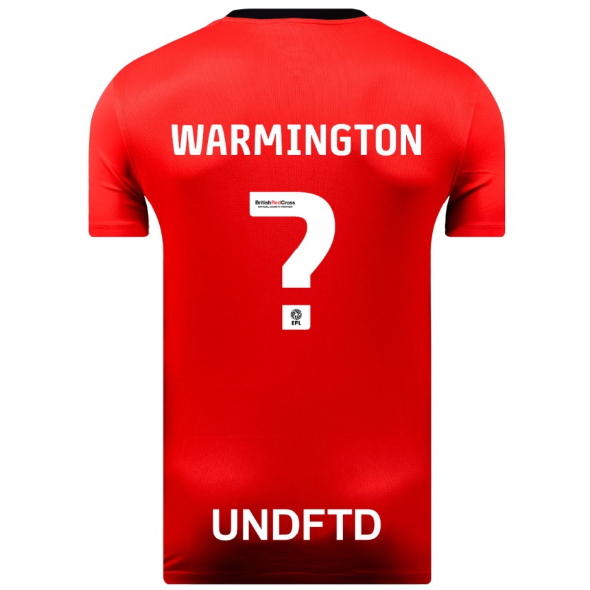 Niño Fútbol Camiseta Tyrese Warmington #0 Rojo 2ª Equipación 2023/24