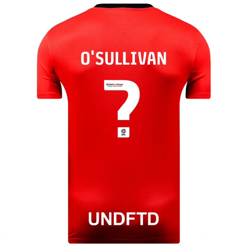 Niño Fútbol Camiseta William O'sullivan #0 Rojo 2ª Equipación 2023/24